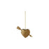 Resin Arrow Through Heart Ornament, Gold Finish by Creative Co-Op