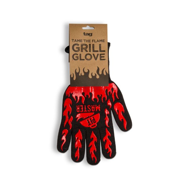 pit master grill glove - red, multi