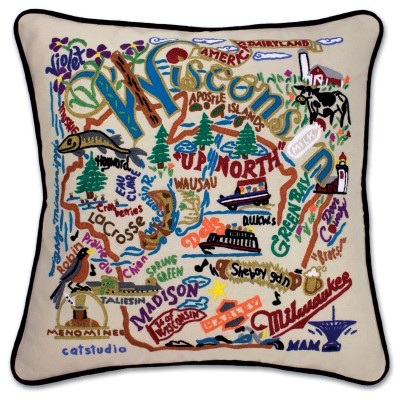 WISCONSIN PILLOW BY CATSTUDIO - A. Dodson's
