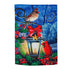 Winter Noel Cardinals Garden Textured Suede Flag - A. Dodson's