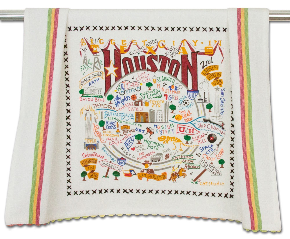 HOUSTON DISH TOWEL BY CATSTUDIO - A. Dodson's