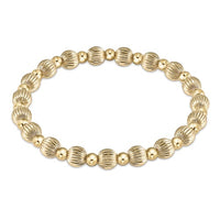 dignity grateful pattern 4mm bead bracelet - gold by enewton