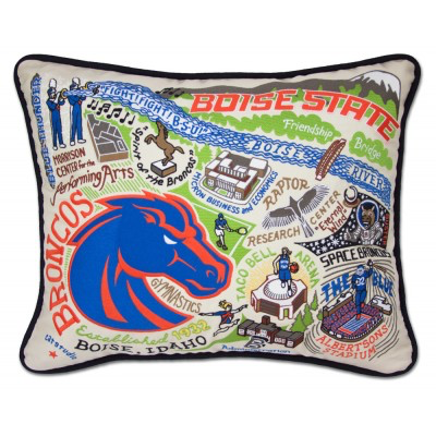 BOISE STATE UNIVERSITY PILLOW BY CATSTUDIO