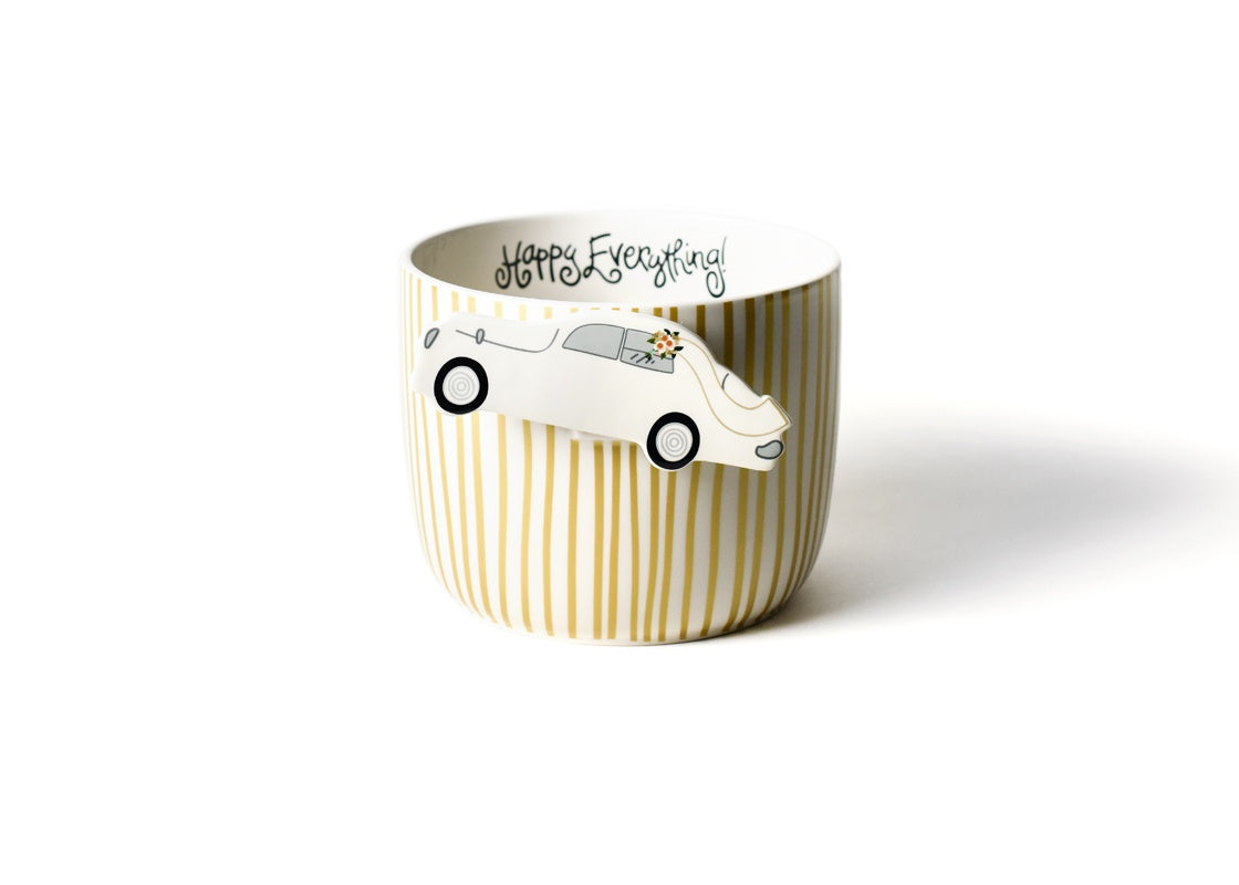 HAPPY EVERYTHING GOLD STRIPE MINI BOWL - A. Dodson's