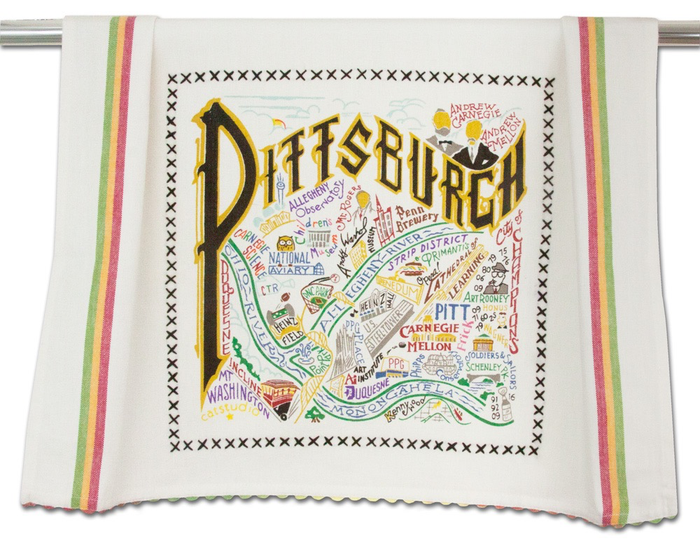 PITTSBURGH DISH TOWEL BY CATSTUDIO