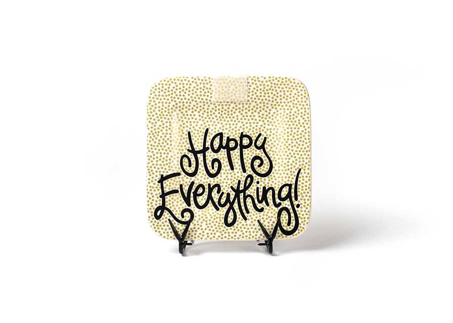 HAPPY EVERYTHING GOLD SMALL DOT MINI PLATTER - A. Dodson's