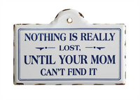 ENAMELED "NOTHING IS REALLY LOST" WALL PLAQUE Creative Co-op - A. Dodson's