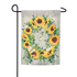 SUNFLOWER WREATH GARDEN SUEDE FLAG