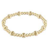 dignity sincerity pattern 6mm bead bracelet - gold by enewton