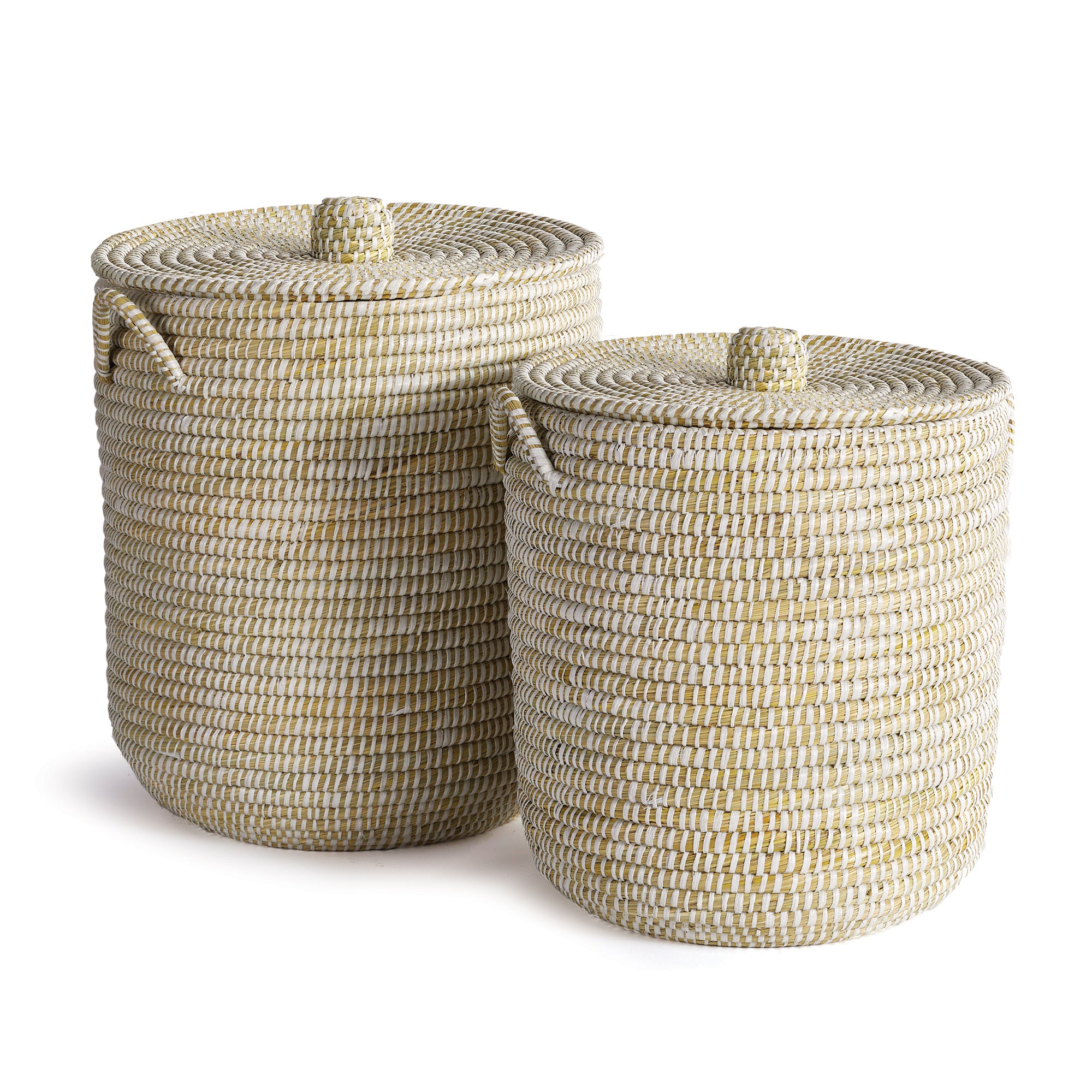 RIVERGRASS HAMPER BASKETS WITH LIDS, SET OF 2 BY NAPA HOME & GARDEN - A. Dodson's