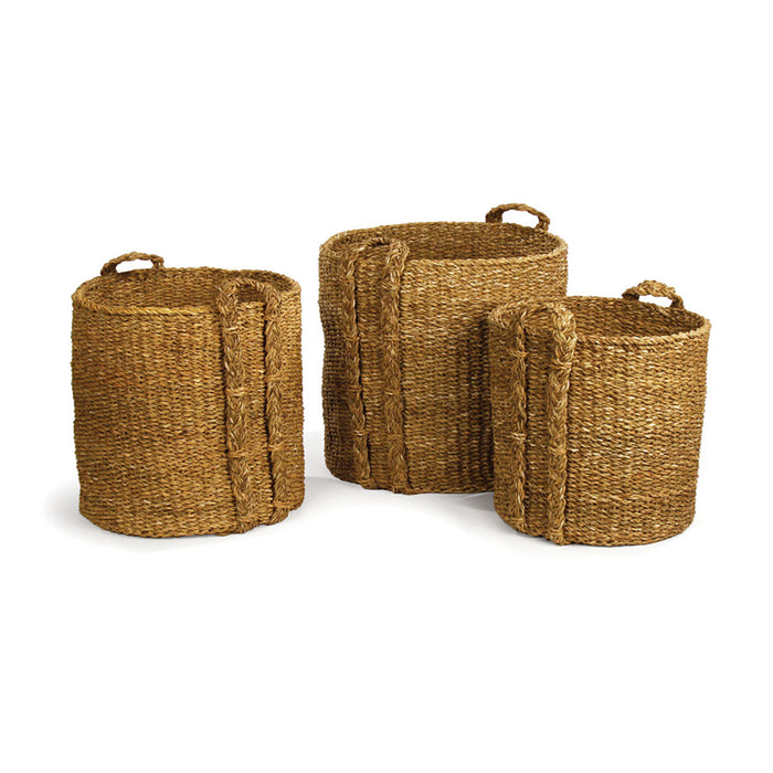 SEAGRASS ROUND BASKETS - LARGE, SET OF 3 BY NAPA HOME & GARDEN