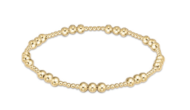 classic joy pattern 4mm bead bracelet - gold by enewton