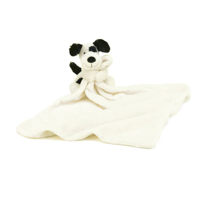 Bashful Black And Cream Puppy Soother By Jellycat