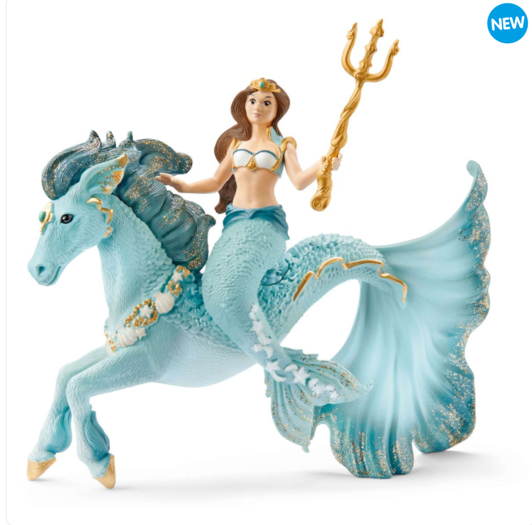 MERMAID EYELA ON UNDERWATER HORSE BY SCHLEICH - A. Dodson's