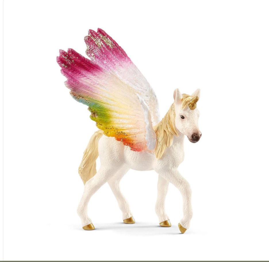 WINGED RAINBOW UNICORN FOAL BY SCHLEICH - A. Dodson's