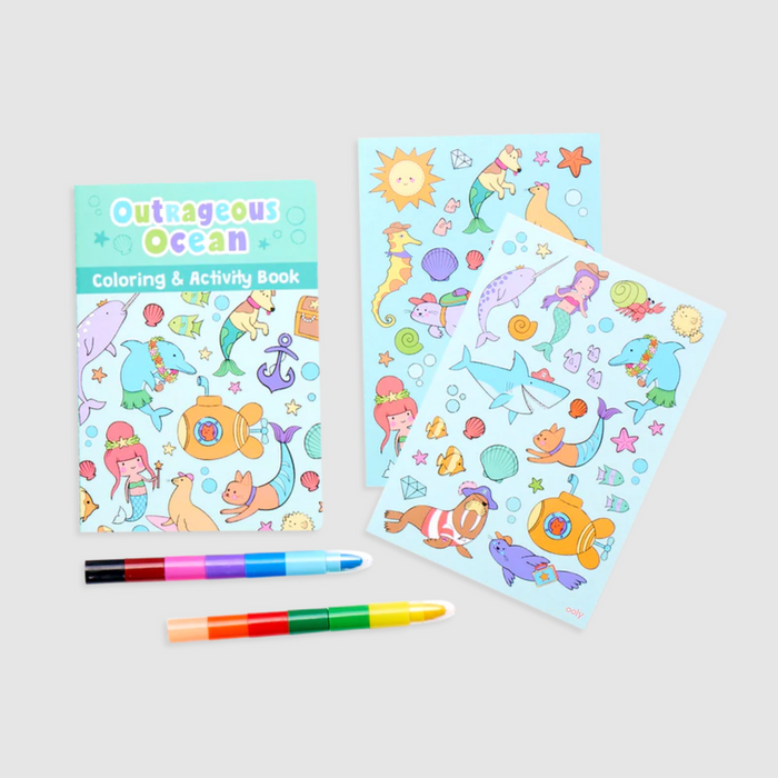 mini traveler coloring and activity kit - outrageous ocean