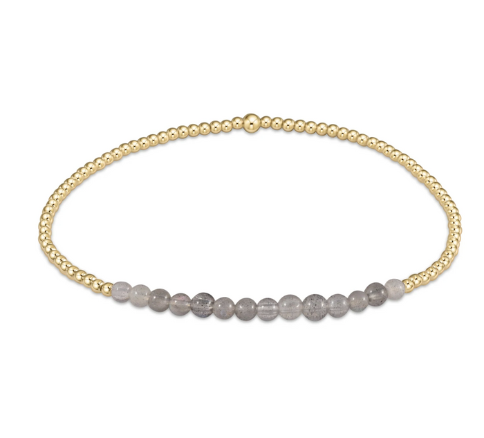 gold bliss 2mm bead bracelet - labradorite by enewton