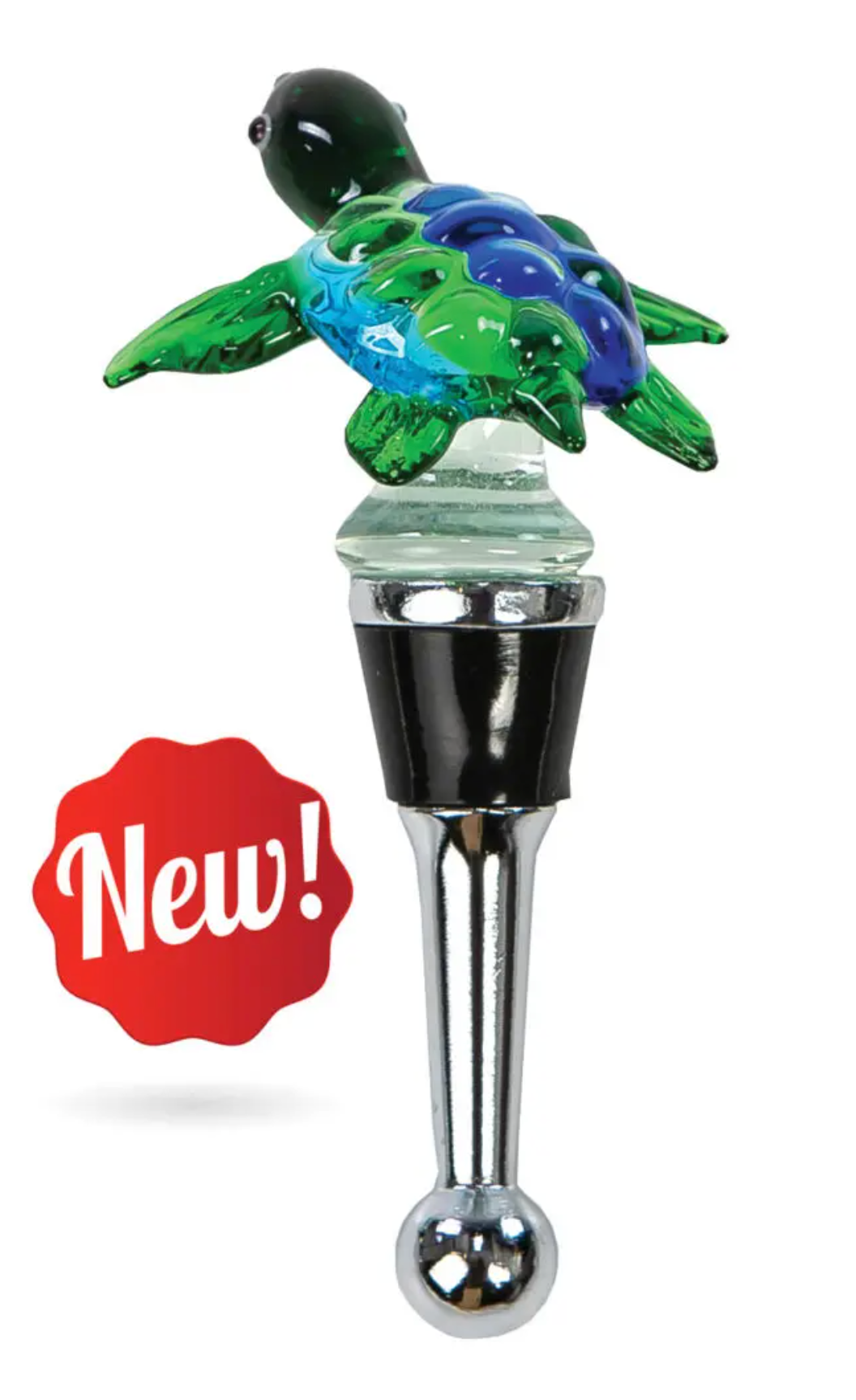 Glass Bottle Stopper - Sea Turtle - A. Dodson's