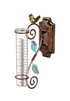 Mounted Rain Gauge Wall Decor, Bronze and Blue - A. Dodson's