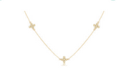 17" Choker Simplicity Chain Gold - Classic Beaded Signature Cross Gold by enewton