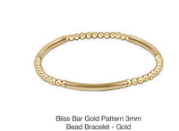 classic gold 3mm bead bracelet - bliss bar gold by enewton