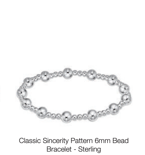 Classic Sincerity Pattern 6mm Bead Bracelet - Sterling by enewton - A. Dodson's