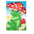 Frog Under Mushroom Garden Burlap Flag - A. Dodson's