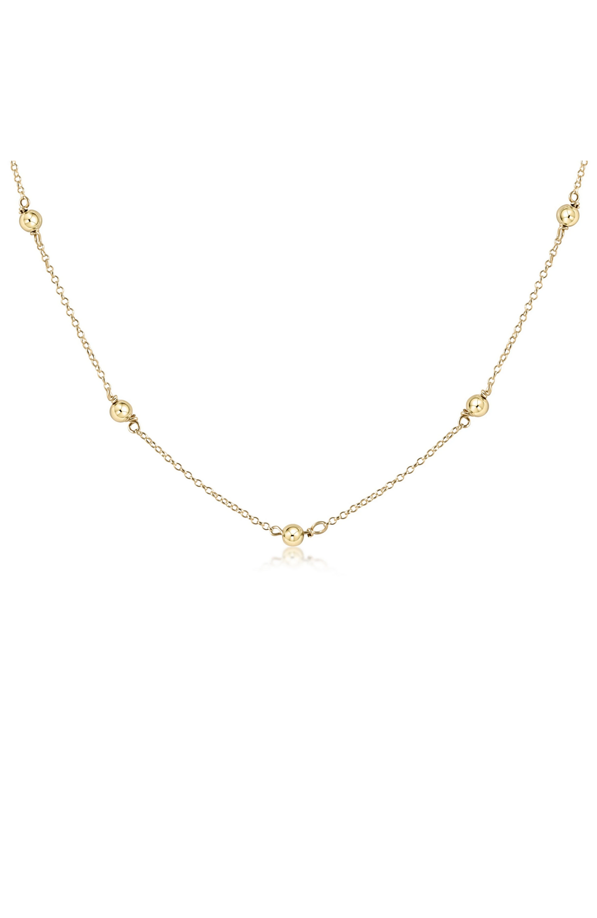 choker simplicity 15" chain - 4mm gold by enewton