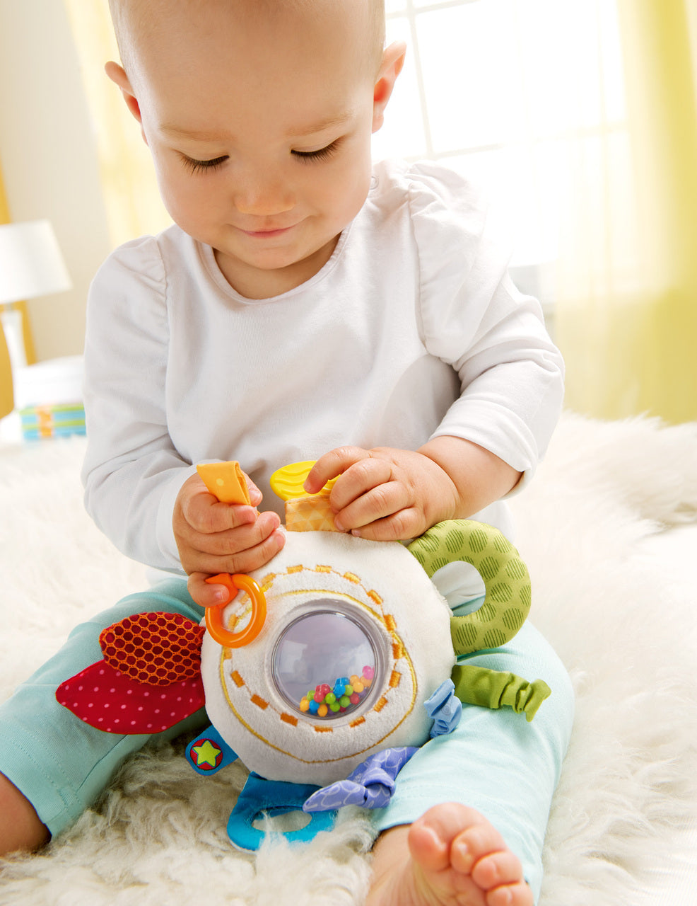 Teether Cuddly Rainbow Round Activity Toy - A. Dodson's