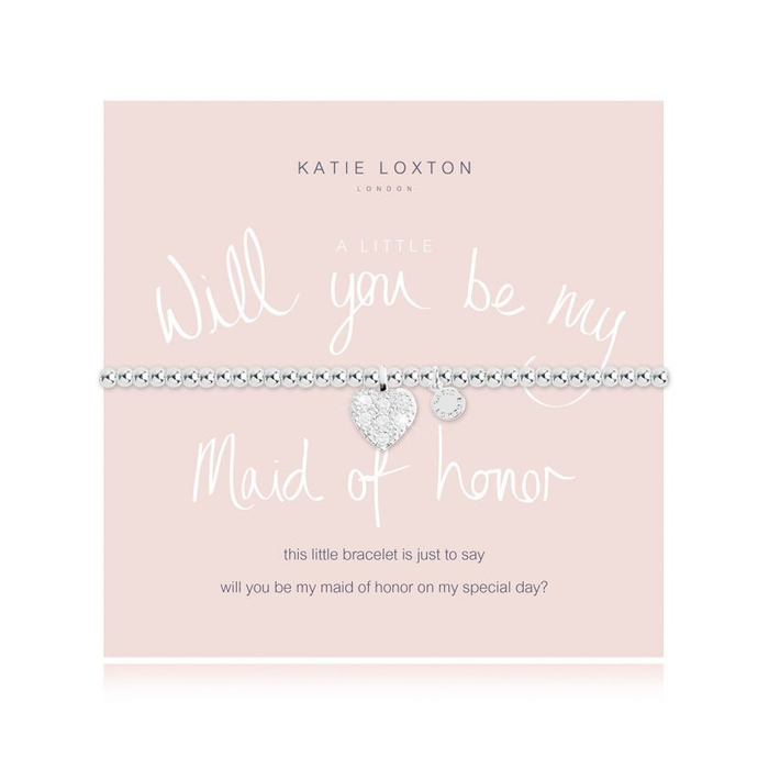 A LITTLE WILL YOU BE MY MAID OF HONOR SILVER BRACELET