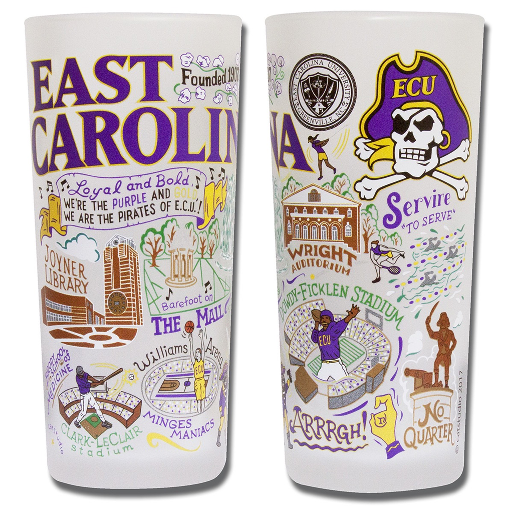 EAST CAROLINA UNIVERSITY GLASS BY CATSTUDIO - A. Dodson's