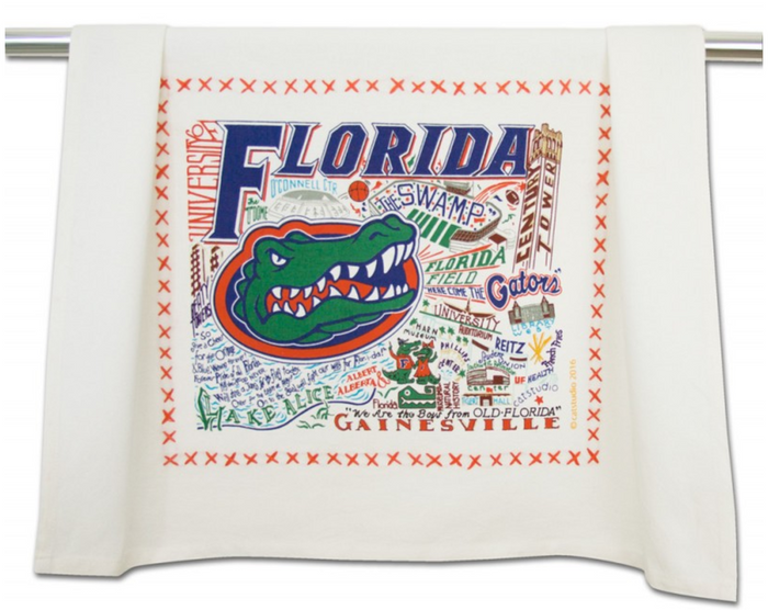 UNIVERSITY OF FLORIDA DISH TOWEL BY CATSTUDIO