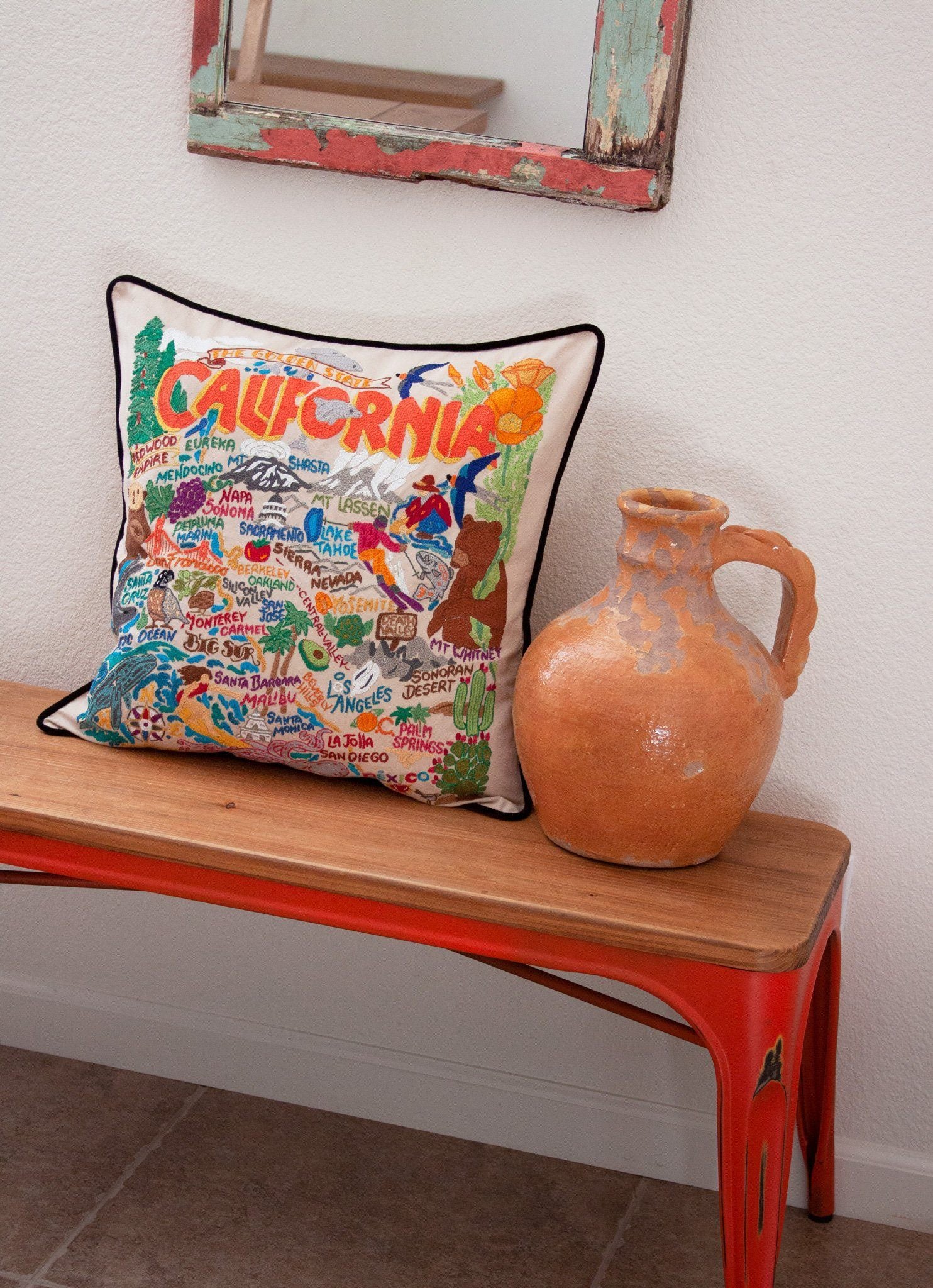 CALIFORNIA PILLOW BY CATSTUDIO - A. Dodson's