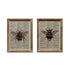 Wood Framed Glass Book Print Wall Décor with Bee, 2 Styles - A. Dodson's