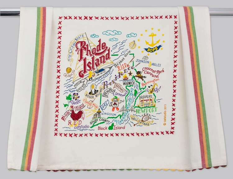 RHODE ISLAND DISH TOWEL BY CATSTUDIO - A. Dodson's