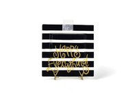 HAPPY EVERYTHING BLACK STRIPE  BIG SQUARE PLATTER, Happy Everything - A. Dodson's