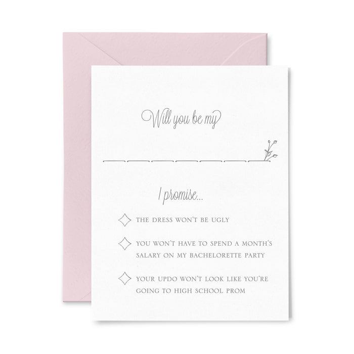 Will You Be My...? | Wedding | Letterpress Greeting Card