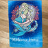 Mermaid in Clam Garden Suede Flag - A. Dodson's