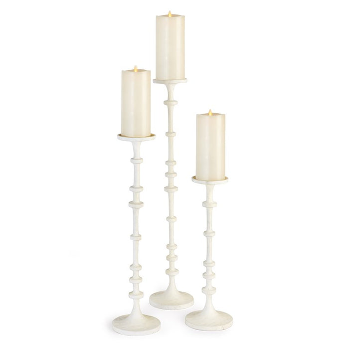 ABACUS CANDLE STANDS, SET OF 3 - WHITE BY NAPA HOME & GARDEN
