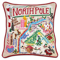 NORTH POLE CITY PILLOW BY CATSTUDIO